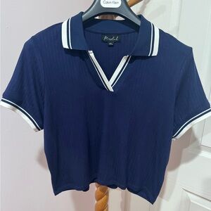 nwot collar crop top